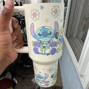 Floral Cartoon Character Tumbler